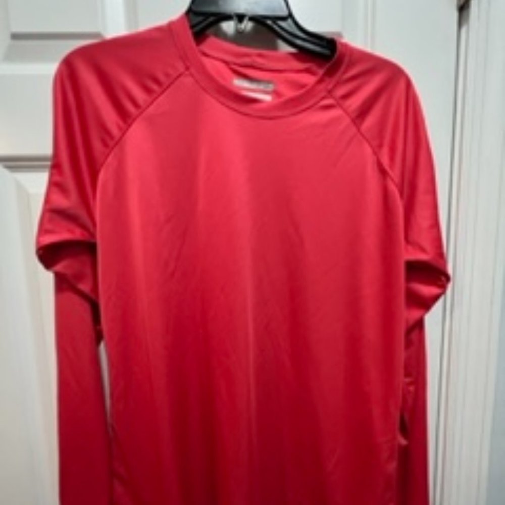 Columbia large Omni shade sun protection red long sleeve